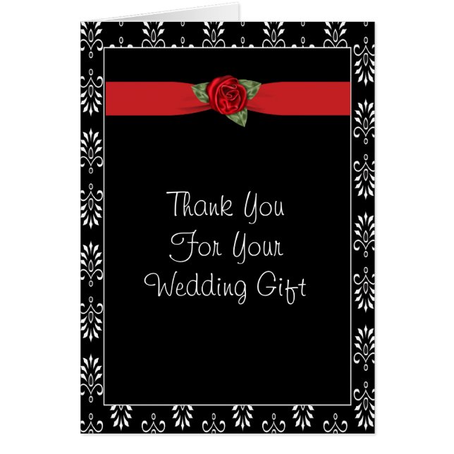 Novedades de la boda Red Rose Black Damask (Frente)