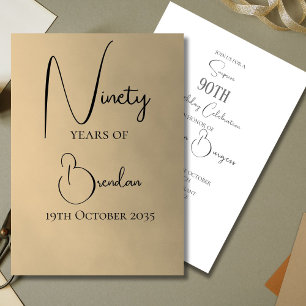 Novena 90.ª Invitación al cumpleaños masculino