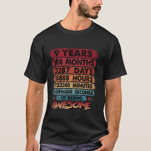 Novena camiseta de cumpleaños 9 años venado 108 Mo (Anverso)