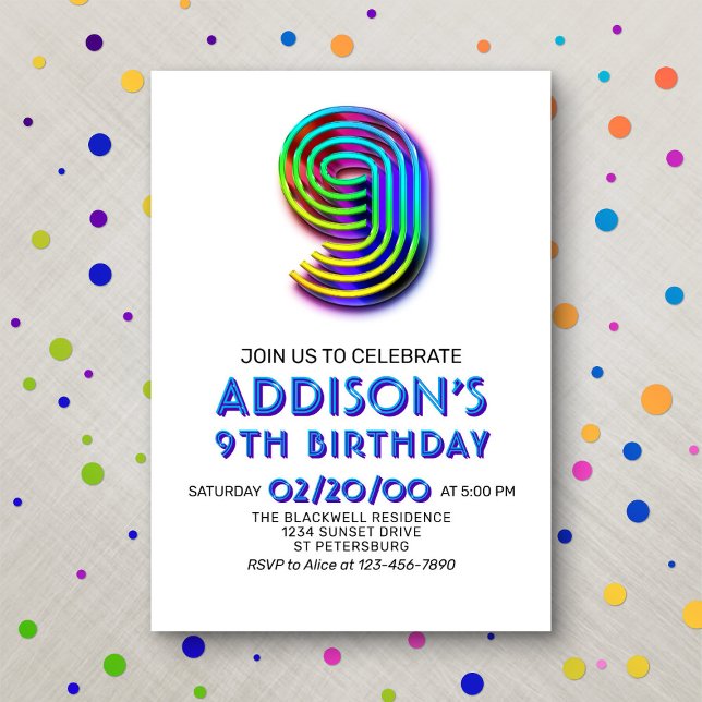 Novena Invitación de cumpleaños (Subido por el creador)