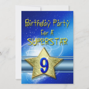 Novena Invitación de fiesta de cumpleaños para una
