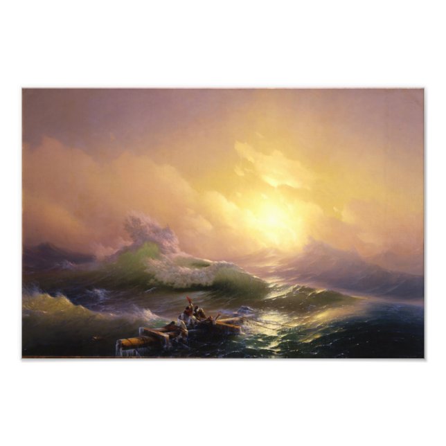 Novena ola de Ivan Aivazovsky Foto impresa (Frente)