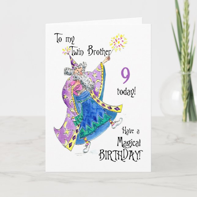 Novena tarjeta de cumpleaños mágica para hermano g (Anverso)