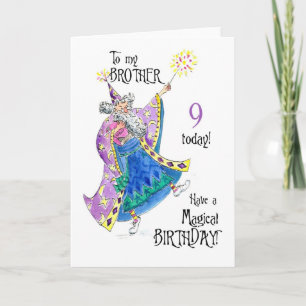 Novena tarjeta de cumpleaños 'mago' para hermano