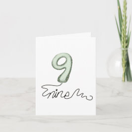 Novena tarjeta de globo de cumpleaños