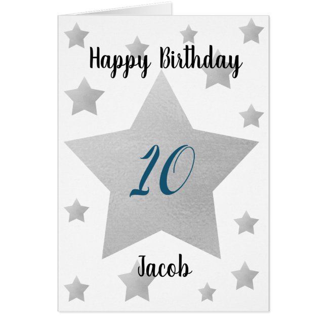 Noveno cumpleaños de Silver Stars Boy (Frente)