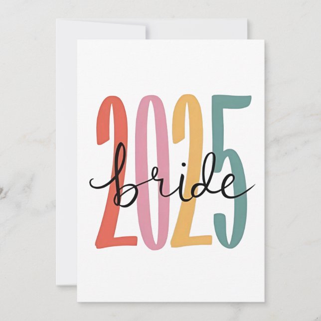 Novia 2025 Anuncio de Boda Matrimonio (Anverso)