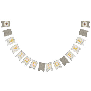 Novia a la abeja - bandera blanco y negro de la