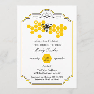 Novia a la invitación nupcial de la ducha de la