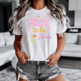 Novia a ser camiseta Personalizado
