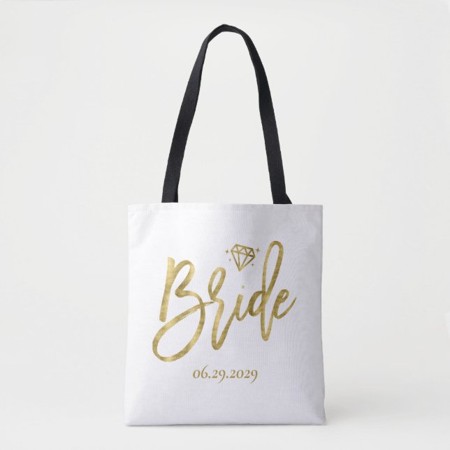 Novia Blanca Con Bolsa Boda De Diamantes (Anverso)