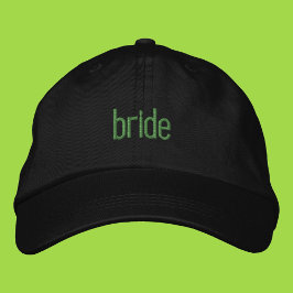 Novia Chica verde veraniego bordado papá Gorra