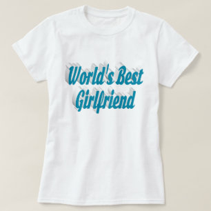 Novia con camiseta de texto azul cielo