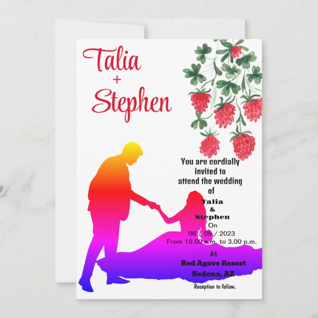Novia con invitación a Groom (Anverso)