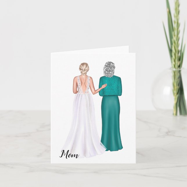 Novia con tarjeta de saludo de la madre (Anverso)