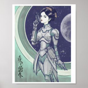 Novia de Android en el Espacio - Póster de Armadur