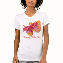 Novia de equipo | Camiseta de flores de Hibiscus e