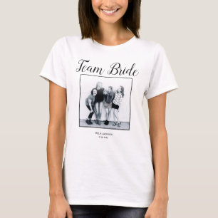 Novia de equipo personalizada   Camiseta fotográfi