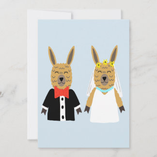 Novia de Llama Cute y Groom