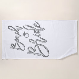 Novia De Playa De Efecto Plateado Con Toalla De An