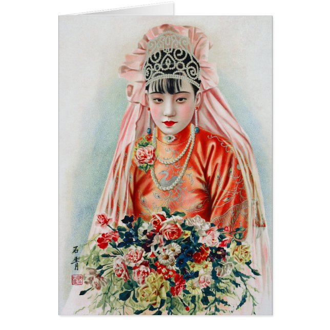 Novia de rojo en una boda china en Shangai (Frente)