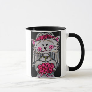 Novia del gatito a ser taza