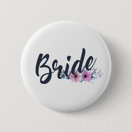 Novia Elegante Caligrafía de Boda | Botón de Insig