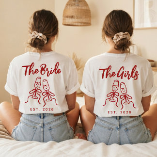 Novia | Elegante Camiseta de Brindis de Boda Minim