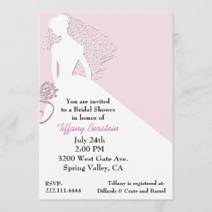 Novia elegante en la invitación nupcial de la