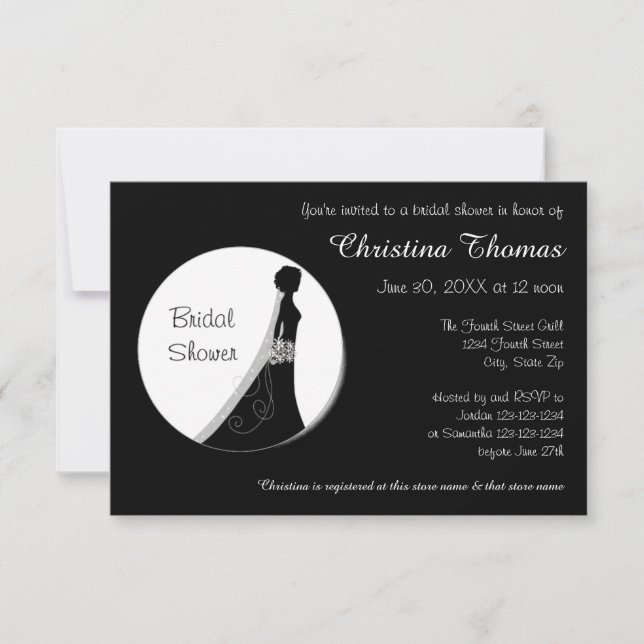 Novia en Círculo - Invitación a Despedida de Solte (Anverso)