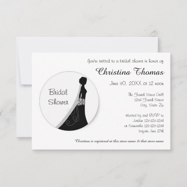 Novia en Círculo - Invitación a Despedida de Solte (Anverso)