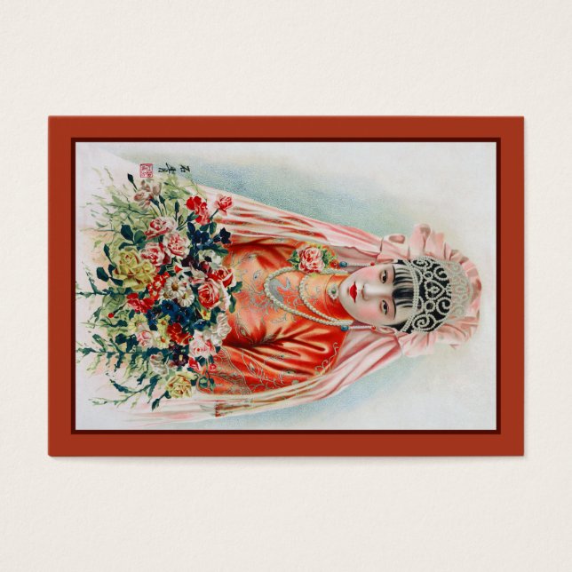 Novia en rojo a Boda chino en Shanghai (Frente)