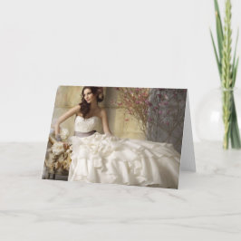 Novia en su tarjeta de boda