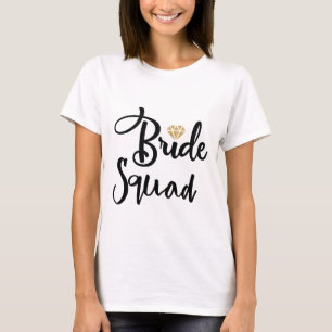 Novia Escuadrón de novias camisetas del partido de