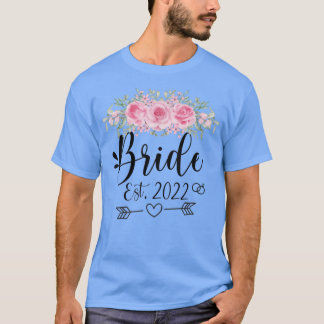 Novia Est 2022 Boda Fiesta Flor Floral Camiseta