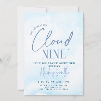 novia está en la nube nueve invitación de soltera