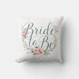 Novia floral para ser Rubor rosas rosadas almohada