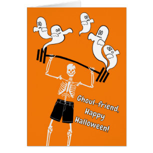 Novia Funny Halloween Skeleton Lifting Spirit