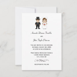 Novia & Groom - Invitación a la boda 3x5