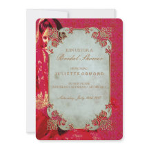 Novia india - Tarjeta de invitación para ducha de 