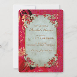 Novia india - Tarjeta de invitación para ducha de 