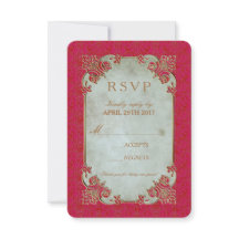 Novia india - Tarjeta de invitación RSVP