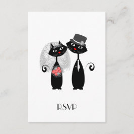 Novia Linda | Groom Bodas Gatos Personalizado RSVP