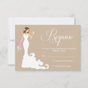Novia moderna chic marrón RSVP