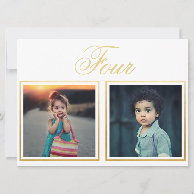 Novia Novio Edad Elegante Clásico Número de Mesa D (Anverso)