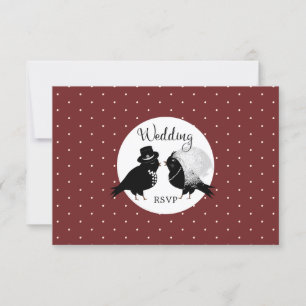Novia Novio Pájaro Amor Encantador Invitación RSVP