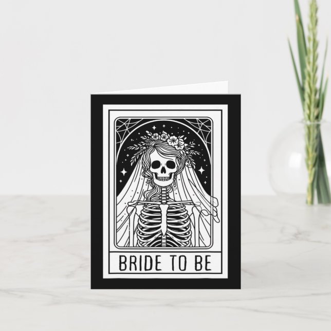 Novia Para Ser El Skeleton Gótico Tarjeta Tarot Ba (Anverso)