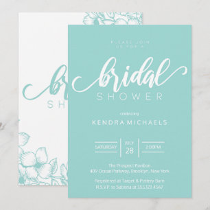 Novia Para Ser, Invitaciones A La Ducha Azul De Aq