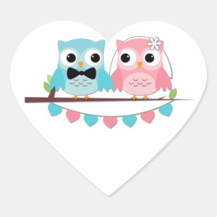 Novia, Pegatina de Lechuza Groom