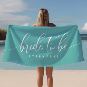 Novia Por Casarse Toalla de Playa Personalizada de